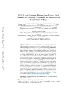 ETSCL: An Evidence Theory-Based Supervised Contrastive Learning
  Framework for Multi-modal Glaucoma Grading