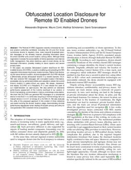Obfuscated Location Disclosure for Remote ID Enabled Drones