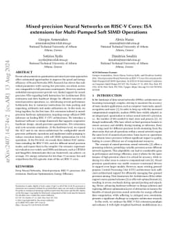 Mixed-precision Neural Networks on RISC-V Cores: ISA extensions for
  Multi-Pumped Soft SIMD Operations