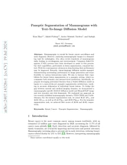 Panoptic Segmentation of Mammograms with Text-To-Image Diffusion Model