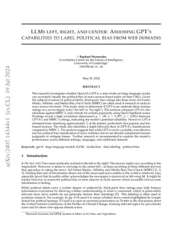 LLMs left, right, and center: Assessing GPT's capabilities to label
  political bias from web domains