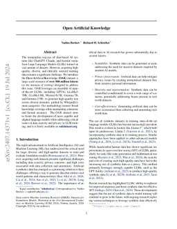 Open Artificial Knowledge
