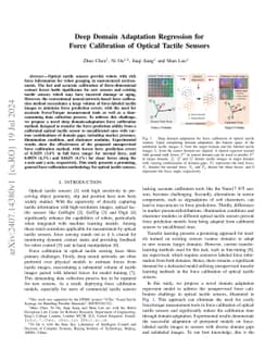 Deep Domain Adaptation Regression for Force Calibration of Optical
  Tactile Sensors
