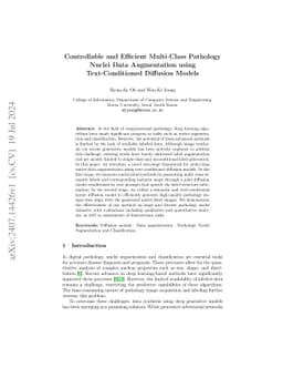Controllable and Efficient Multi-Class Pathology Nuclei Data
  Augmentation using Text-Conditioned Diffusion Models