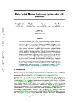 Data-Centric Human Preference Optimization with Rationales