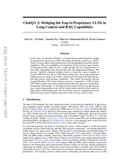 ChatQA 2: Bridging the Gap to Proprietary LLMs in Long Context and RAG Capabilities