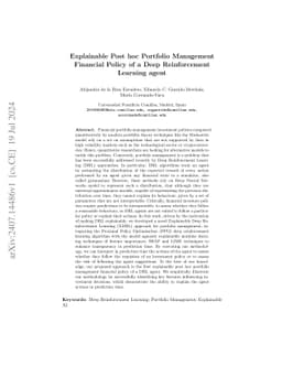 Explainable Post hoc Portfolio Management Financial Policy of a Deep
  Reinforcement Learning agent