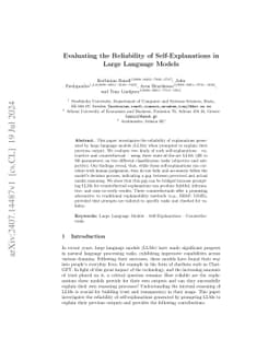 Evaluating the Reliability of Self-Explanations in Large Language Models