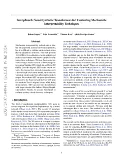 InterpBench: Semi-Synthetic Transformers for Evaluating Mechanistic
  Interpretability Techniques