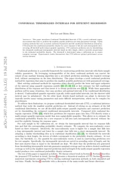 Conformal Thresholded Intervals for Efficient Regression