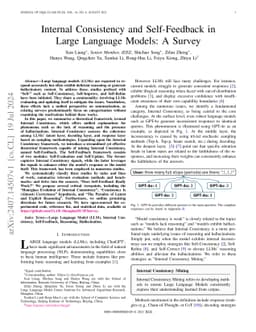 Internal Consistency and Self-Feedback in Large Language Models: A
  Survey