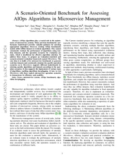 A Scenario-Oriented Benchmark for Assessing AIOps Algorithms in
  Microservice Management