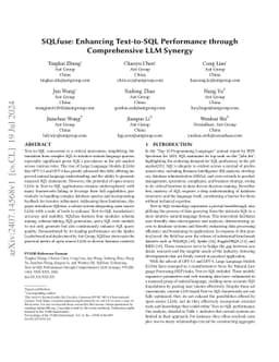 SQLfuse: Enhancing Text-to-SQL Performance through Comprehensive LLM
  Synergy