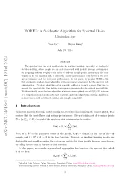 SOREL: A Stochastic Algorithm for Spectral Risks Minimization