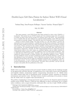Double-Layer Soft Data Fusion for Indoor Robot WiFi-Visual Localization