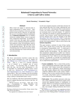 Relational Composition in Neural Networks: A Survey and Call to Action