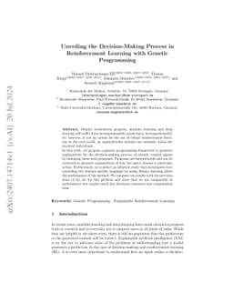 Unveiling the Decision-Making Process in Reinforcement Learning with
  Genetic Programming