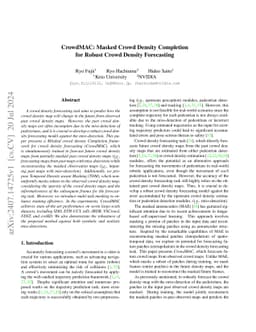 CrowdMAC: Masked Crowd Density Completion for Robust Crowd Density
  Forecasting