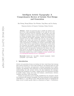 Intelligent Artistic Typography: A Comprehensive Review of Artistic Text
  Design and Generation