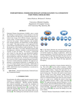 FedPartWhole: Federated domain generalization via consistent part-whole
  hierarchies