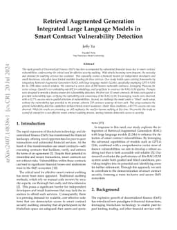 Retrieval Augmented Generation Integrated Large Language Models in Smart
  Contract Vulnerability Detection
