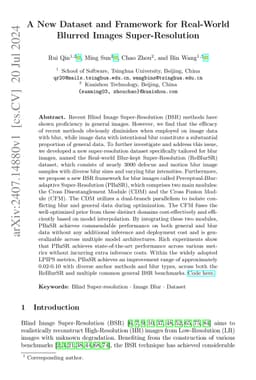 A New Dataset and Framework for Real-World Blurred Images
  Super-Resolution