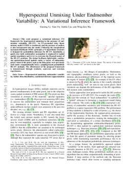 Hyperspectral Unmixing Under Endmember Variability: A Variational
  Inference Framework