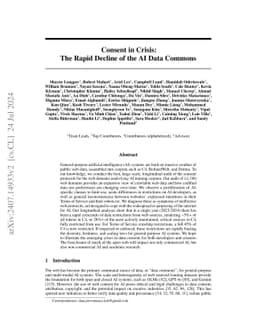Consent in Crisis: The Rapid Decline of the AI Data Commons