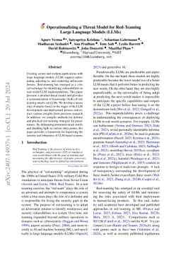 Operationalizing a Threat Model for Red-Teaming Large Language Models
  (LLMs)