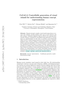 CoCoG-2: Controllable generation of visual stimuli for understanding
  human concept representation
