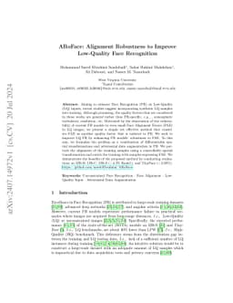 ARoFace: Alignment Robustness to Improve Low-Quality Face Recognition