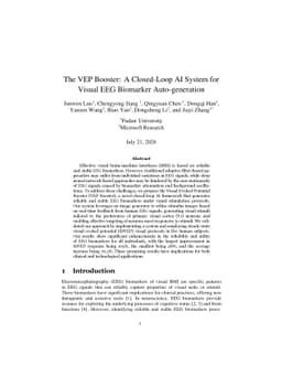The VEP Booster: A Closed-Loop AI System for Visual EEG Biomarker
  Auto-generation