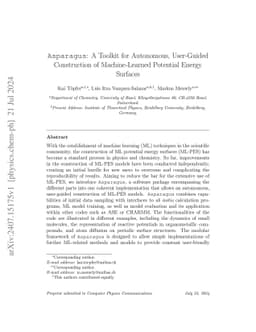 ${\it Asparagus}$: A Toolkit for Autonomous, User-Guided Construction of
  Machine-Learned Potential Energy Surfaces