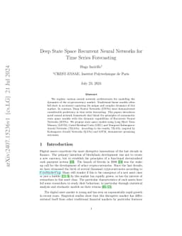 Deep State Space Recurrent Neural Networks for Time Series Forecasting