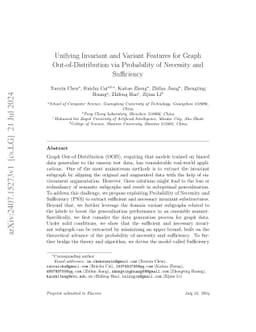 Unifying Invariant and Variant Features for Graph Out-of-Distribution
  via Probability of Necessity and Sufficiency