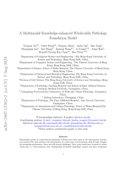 A Multimodal Knowledge-enhanced Whole-slide Pathology Foundation Model