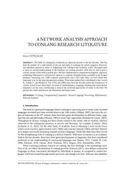 A Network Analysis Approach to Conlang Research Literature