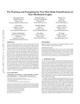 Pre-Training and Prompting for Few-Shot Node Classification on
  Text-Attributed Graphs