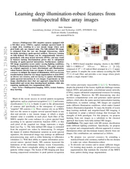 Learning deep illumination-robust features from multispectral filter
  array images