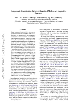 Compensate Quantization Errors+: Quantized Models Are Inquisitive
  Learners