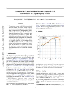 Attention Is All You Need But You Don't Need All Of It For Inference of
  Large Language Models