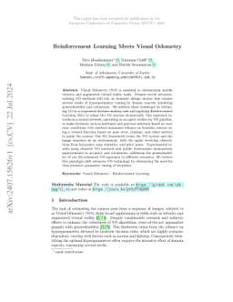 Reinforcement Learning Meets Visual Odometry