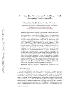 TreeSBA: Tree-Transformer for Self-Supervised Sequential Brick Assembly