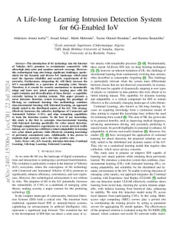 A Life-long Learning Intrusion Detection System for 6G-Enabled IoV