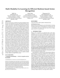 Multi-Modality Co-Learning for Efficient Skeleton-based Action
  Recognition