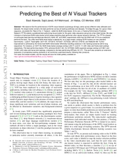 Predicting the Best of N Visual Trackers