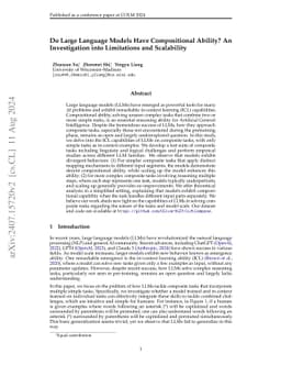 Do Large Language Models Have Compositional Ability? An Investigation
  into Limitations and Scalability