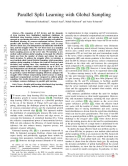 Parallel Split Learning with Global Sampling