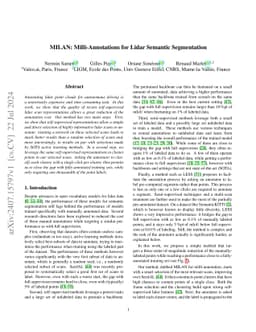 MILAN: Milli-Annotations for Lidar Semantic Segmentation