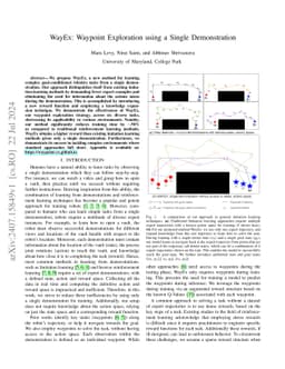 WayEx: Waypoint Exploration using a Single Demonstration
